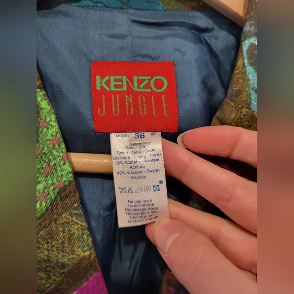 Vintage Kenzo silk blazer - Picture 2 of 11